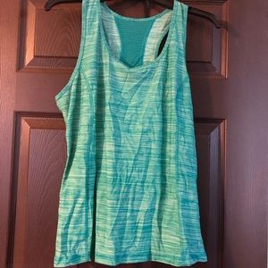 Green athletic tank top